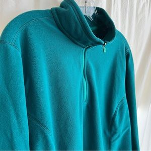 Eddie Bauer 1/4 Zip Soft Fleece Plus Sz 2X Black or Teal EACH SOLD SEPARATELY
